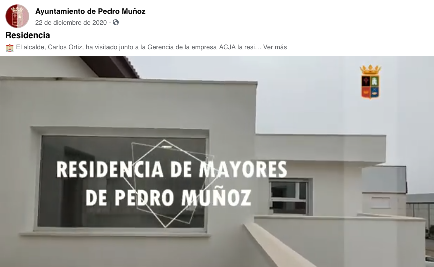 El alcalde, Carlos Ortiz, ha visitado junto a la Gerencia de la empresa ACJA la residencia de mayores de PedroMuñoz con motivo de la finalización de las obras